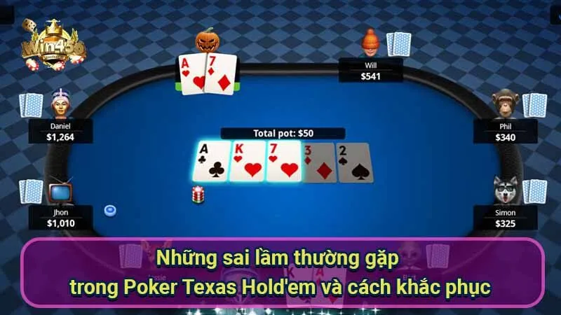 Poker Texas Hold’em: Luật Chơi, Thuật Ngữ & Chiến Thuật 7 nhung-sai-lam-thuong-gap-trong-poker-texas-hold'em-va-cach-khac-phuc